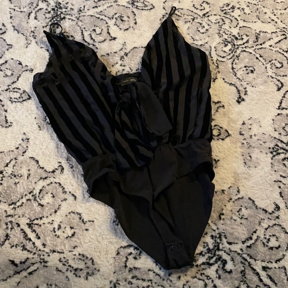 house of harlow x revolve striped velvet bodysuit - Picture 2 of 11